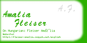 amalia fleiser business card